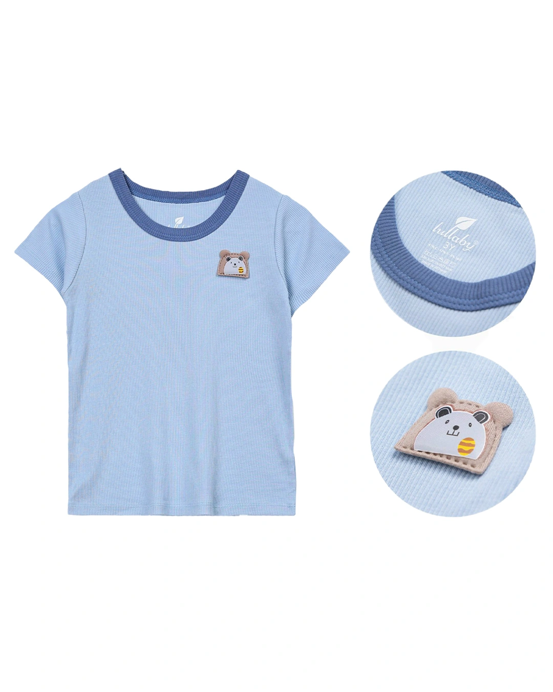 Bộ tay ngắn bé trai Lullaby NH950R màu xanh dương 2