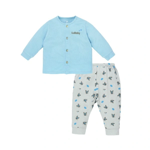 Bộ tay dài bé trai Lullaby NH309M màu nâu sữa 3