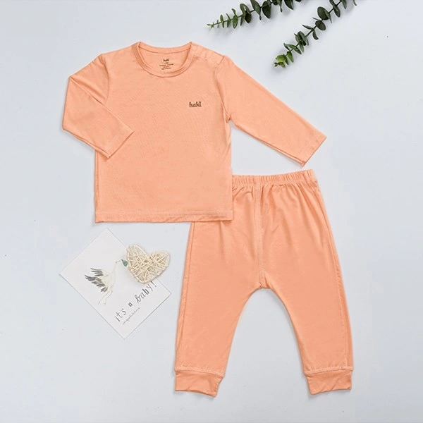 Bộ tay dài bé trai Haki màu cam 1