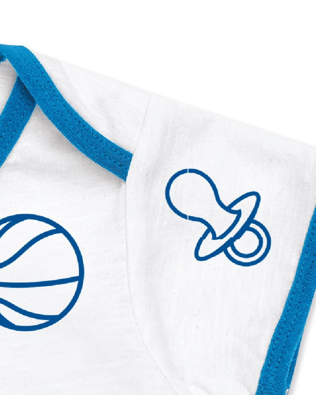 Bodysuit bé trai Lullaby HNB301M màu trắng - xanh dương 2