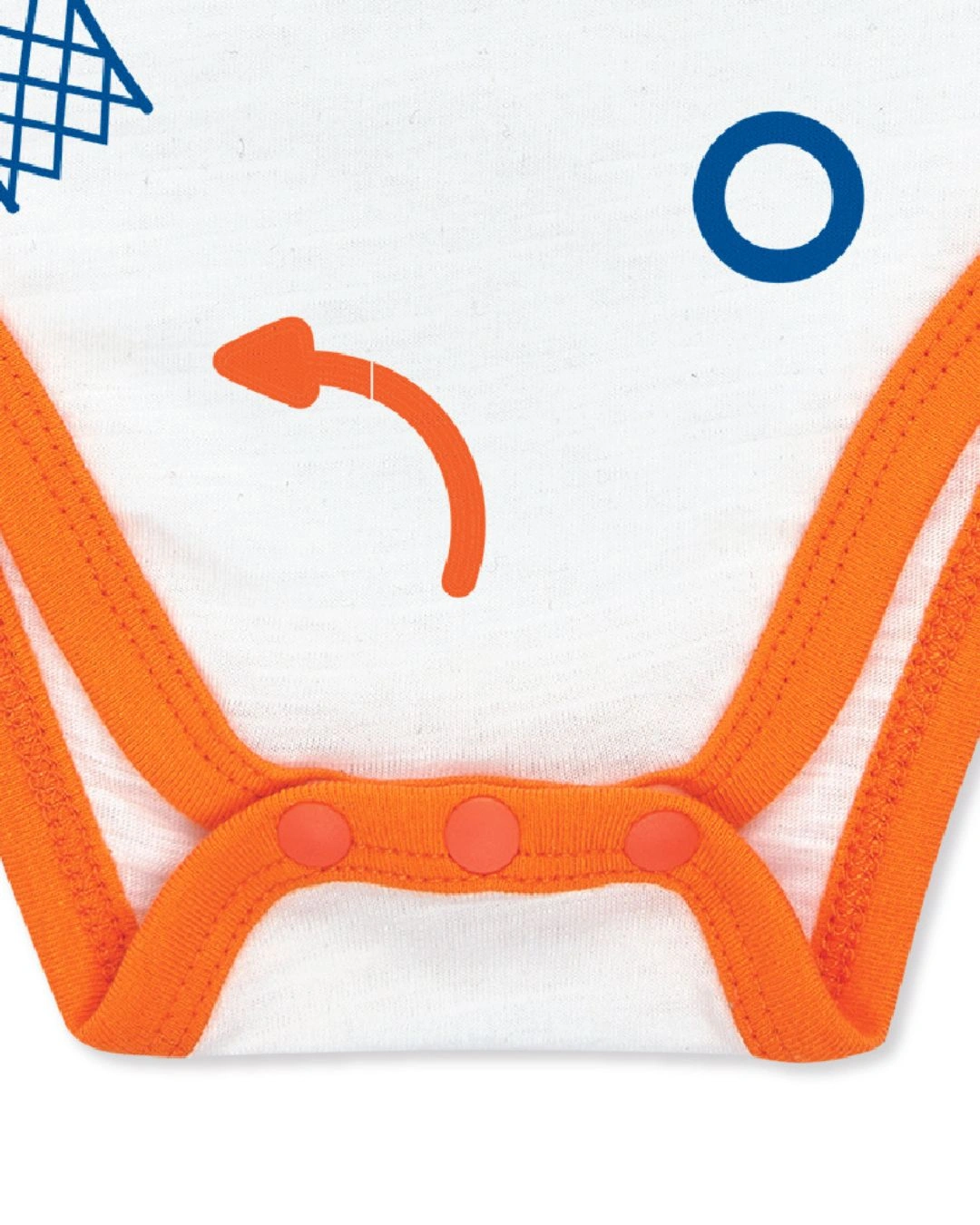 Bodysuit bé trai Lullaby HNB301M màu trắng - cam 3