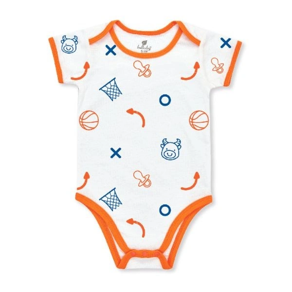 Bodysuit bé trai Lullaby HNB301M màu trắng - cam 1