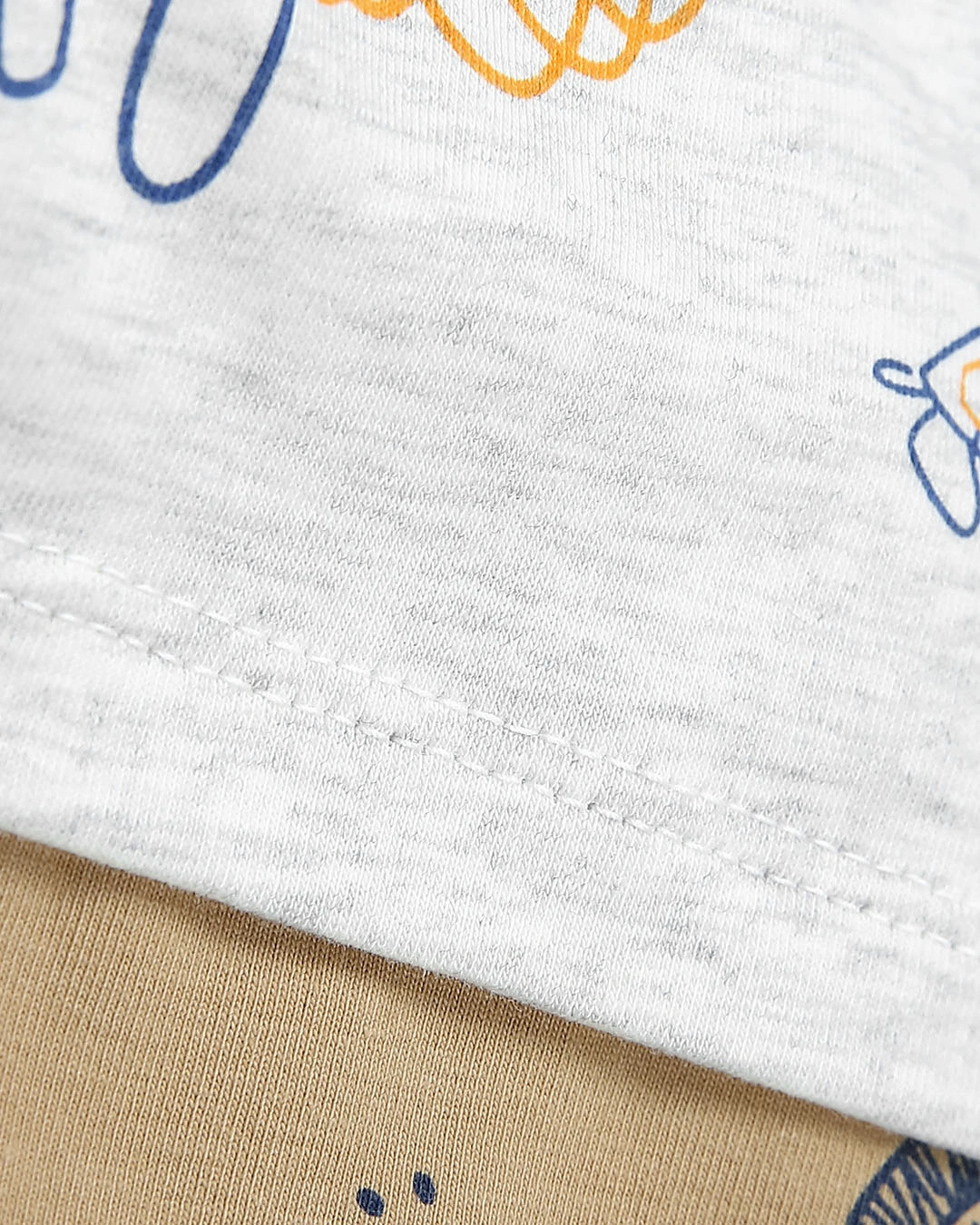 Bodysuit bé trai Pony Kids in hình sư tử màu trắng - nâu 8