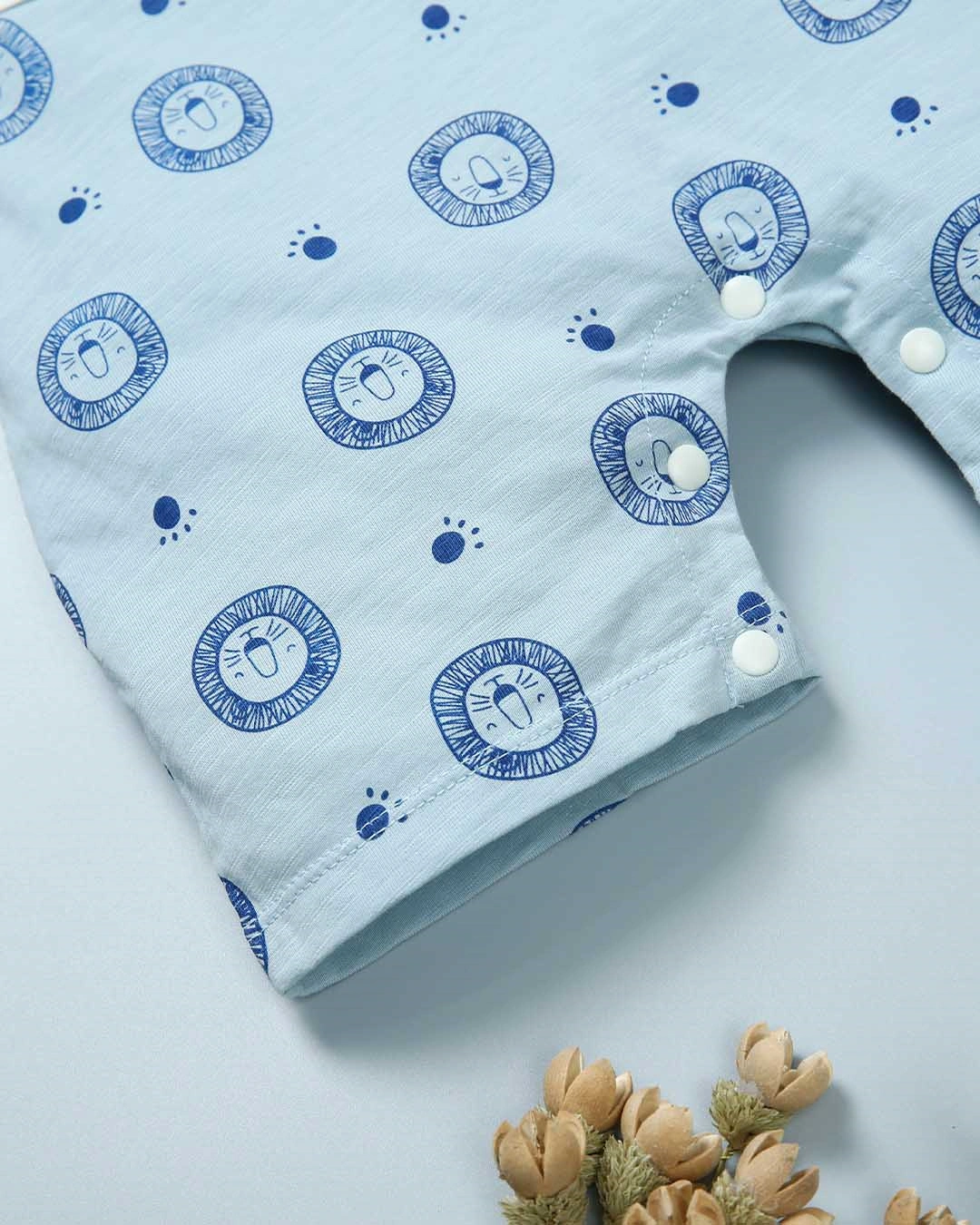 Bodysuit bé trai Pony Kids in hình sư tử màu trắng - nâu 14