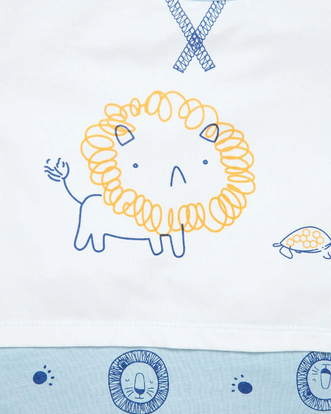 Bodysuit bé trai Pony Kids in hình sư tử màu trắng - nâu 16