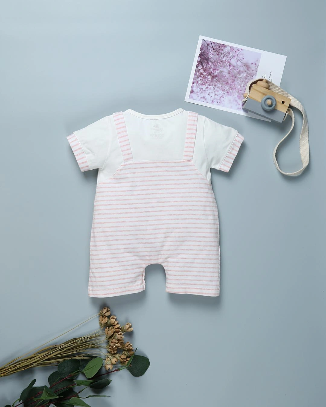 Bodysuit bé trai Pony Kids kẻ ngang màu cam 2