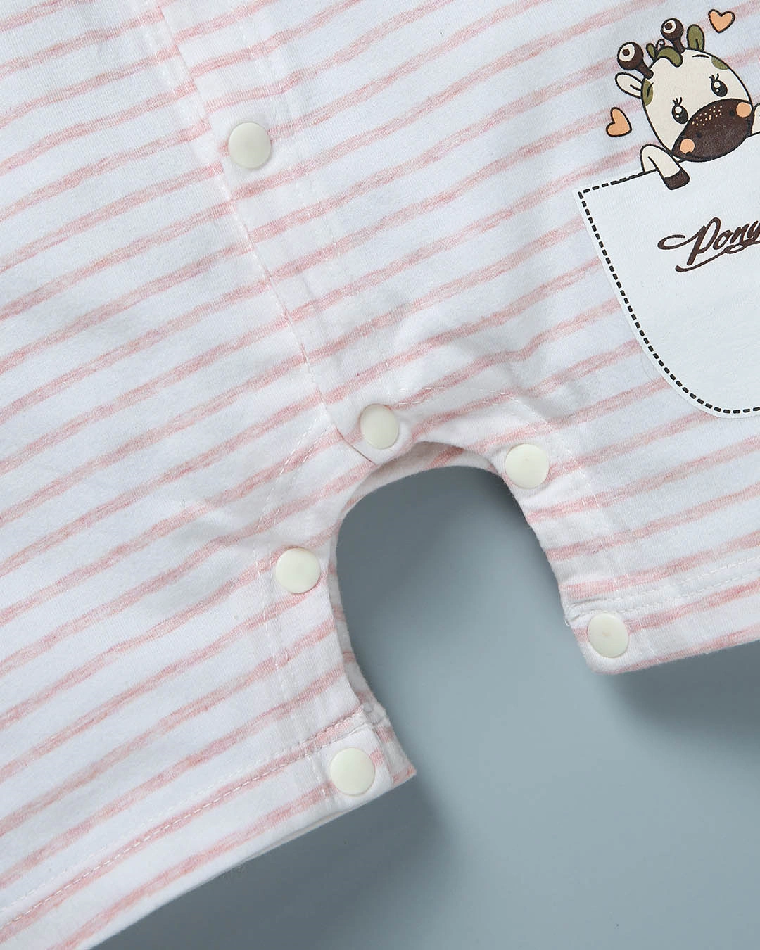 Bodysuit bé trai Pony Kids kẻ ngang màu cam 5