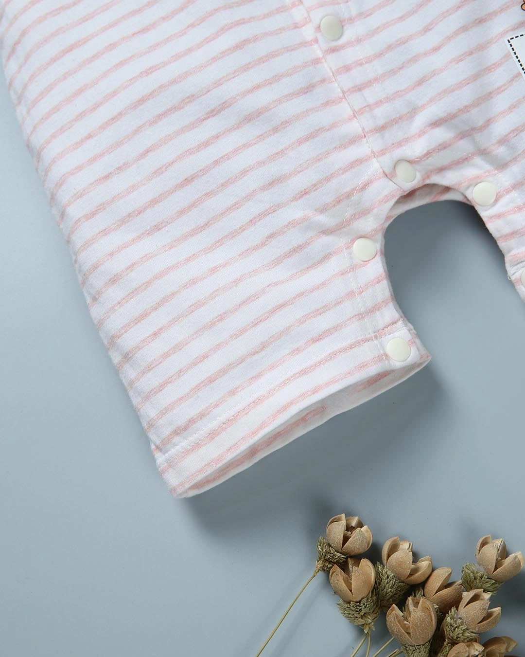 Bodysuit bé trai Pony Kids kẻ ngang màu cam 6