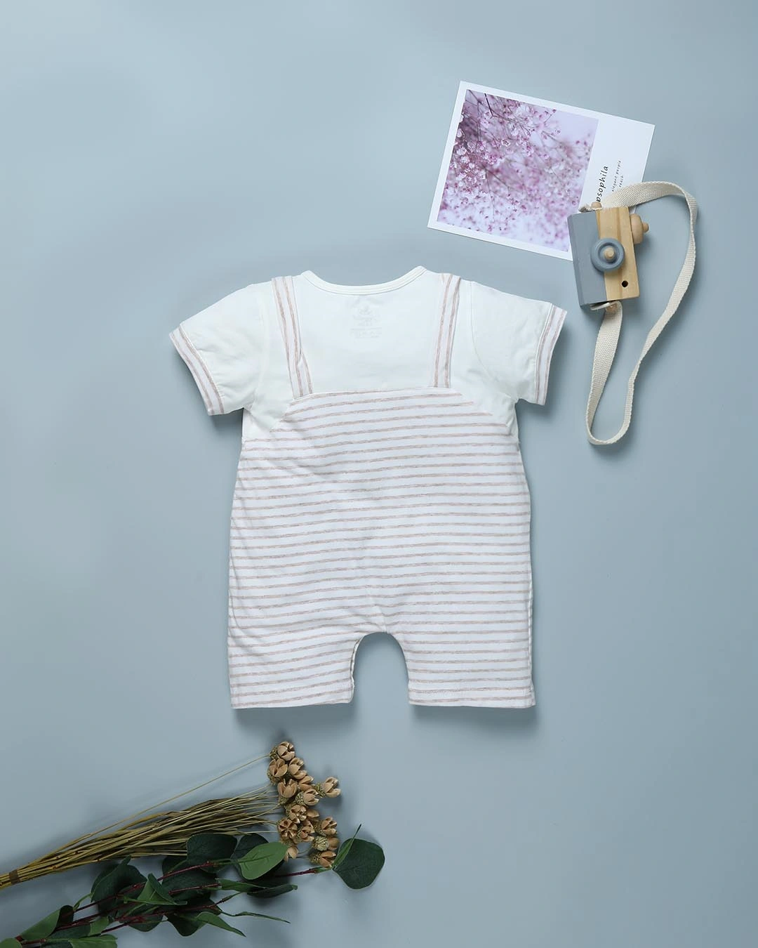 Bodysuit bé trai Pony Kids kẻ ngang màu cam 12