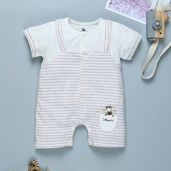 Bodysuit bé trai Pony Kids kẻ ngang màu cam 11