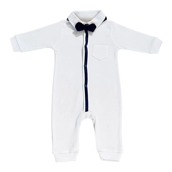 Bodysuit bé trai Lullaby cotton trắng