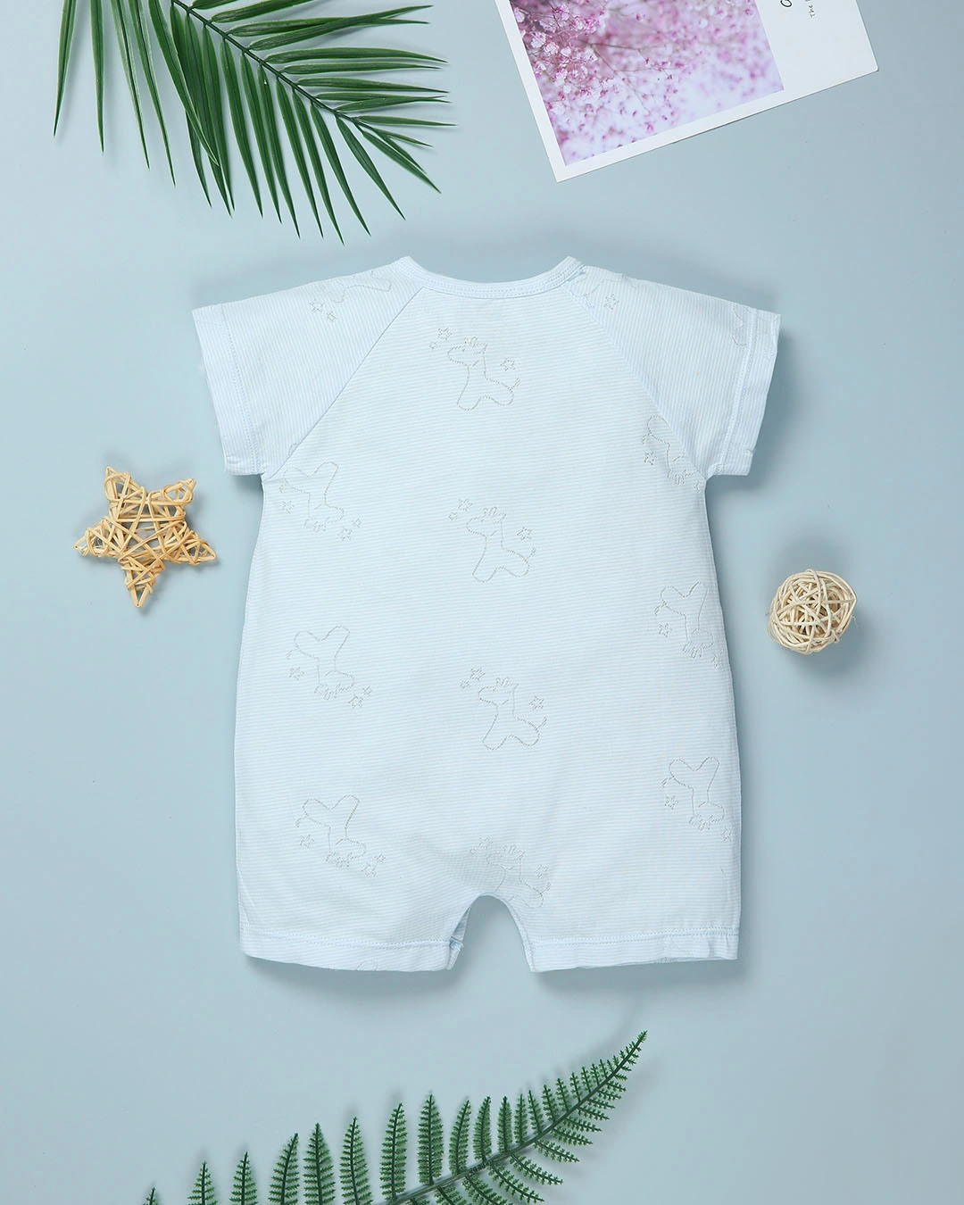 Bodysuit bé trai Pony Kids in gấu màu xanh dương 2
