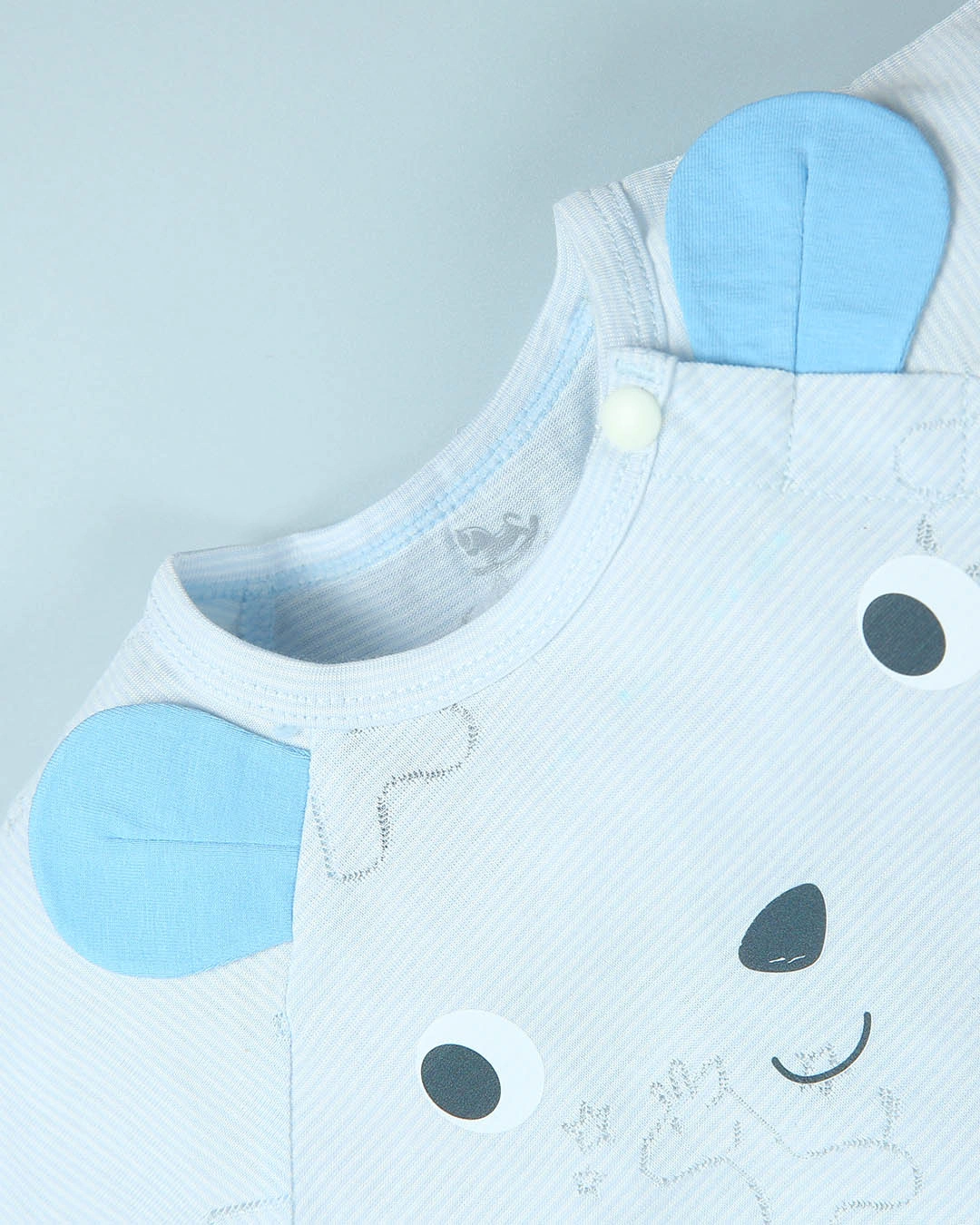 Bodysuit bé trai Pony Kids in gấu màu xanh dương 3