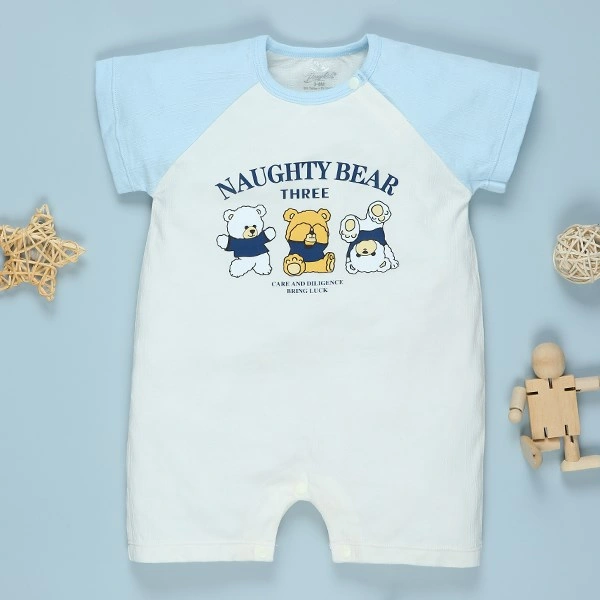 Bodysuit bé trai Pony Kids in 3 chú gấu màu trắng - be 21