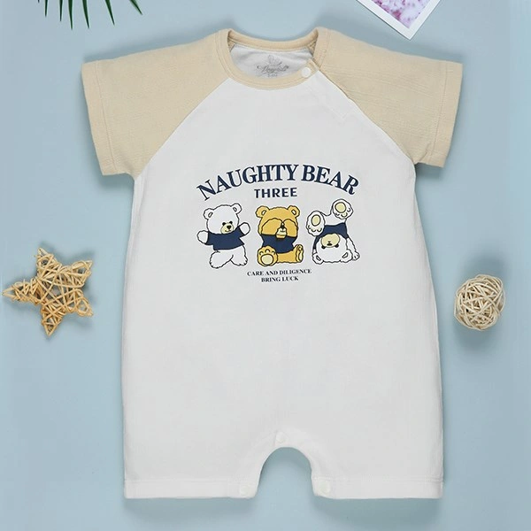 Bodysuit bé trai Pony Kids in 3 chú gấu màu trắng - be 1