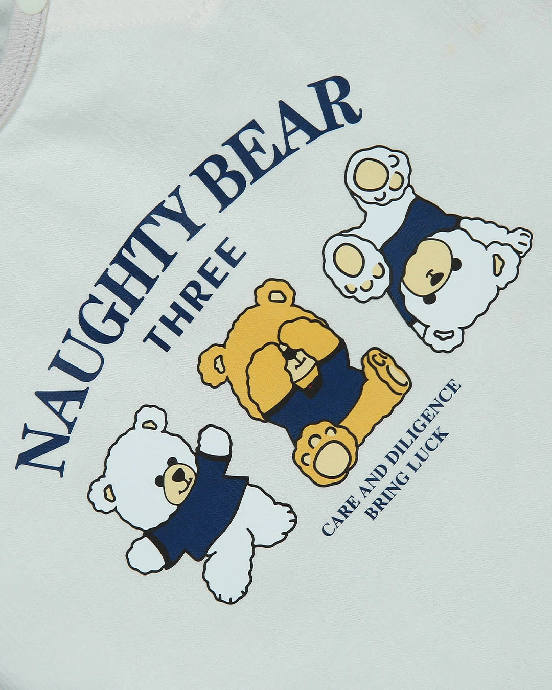 Bodysuit bé trai Pony Kids in 3 chú gấu màu trắng - ghi 7