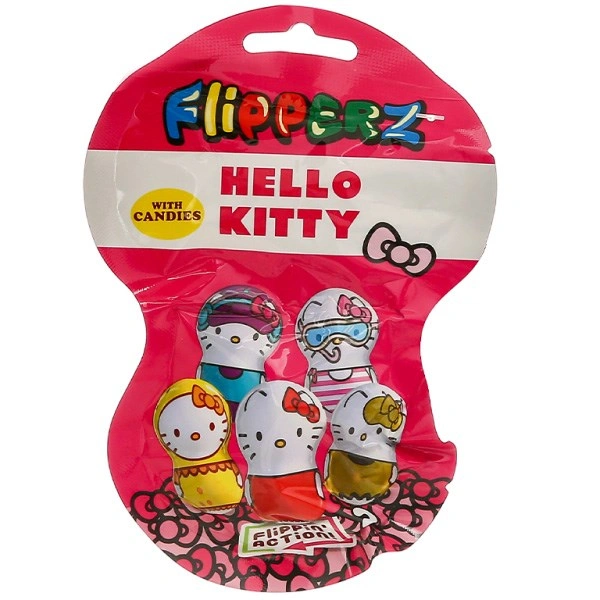 Kẹo đồ chơi lật đật Relkon Hello Kitty Flipperz hương dâu, cam gói 10g (từ 3 tuổi) 1