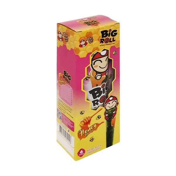 Hộp 6 gói snack rong biển vị mật ong Tao Kae Noi Big Roll 3g 1