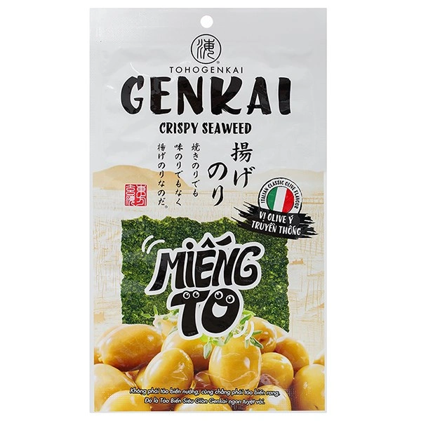 Snack rong biển vị olive ý truyền thống Tohogenkai 3.5g (từ 1 tuổi) 1