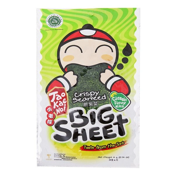 Snack rong biển vị truyền thống Tao Kae Noi Big Sheet 4g (từ 1 tuổi) 1