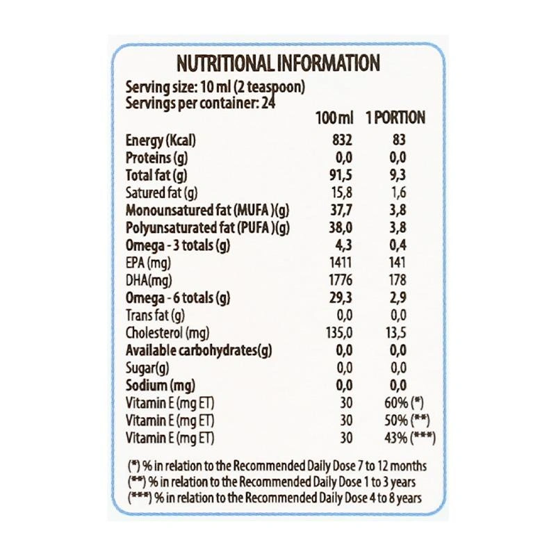 Dầu cá hồi Nutra Omega 3 ăn dặm cho bé chai 240 ml (từ 7 tháng) 6