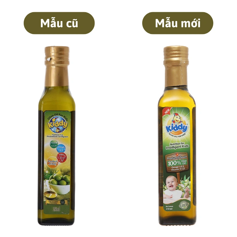 Dầu oliu Kiddy ăn dặm cho bé chai 250 ml (từ 6 tháng) 2