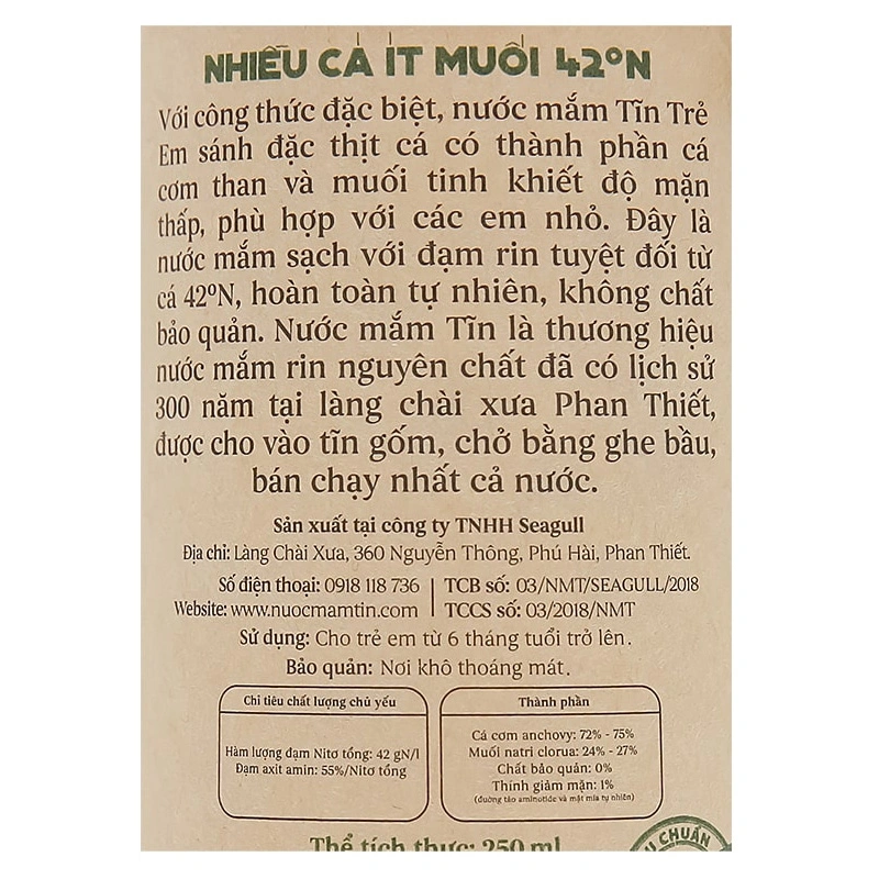 Nước mắm Tĩn ăn dặm cho bé 42°N chai 60 ml (từ 6 tháng) 6