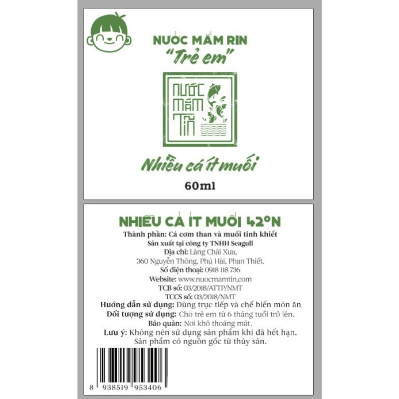 Nước mắm Tĩn ăn dặm cho bé 42°N chai 60 ml (từ 6 tháng) 3