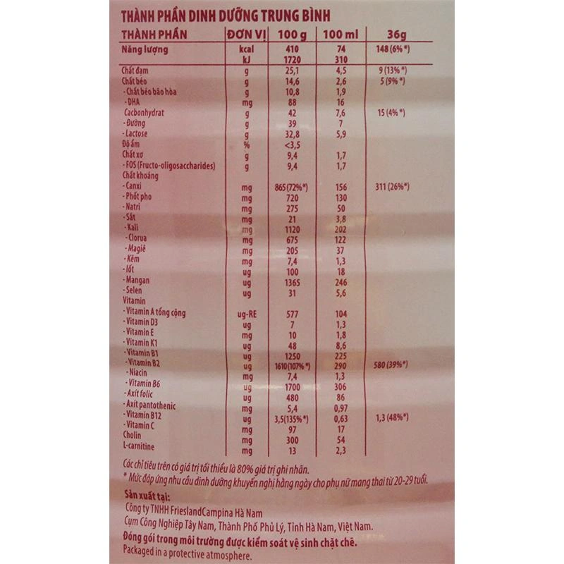 Combo 2 hộp sữa bầu Friso Gold Mum hương cam 900g 16