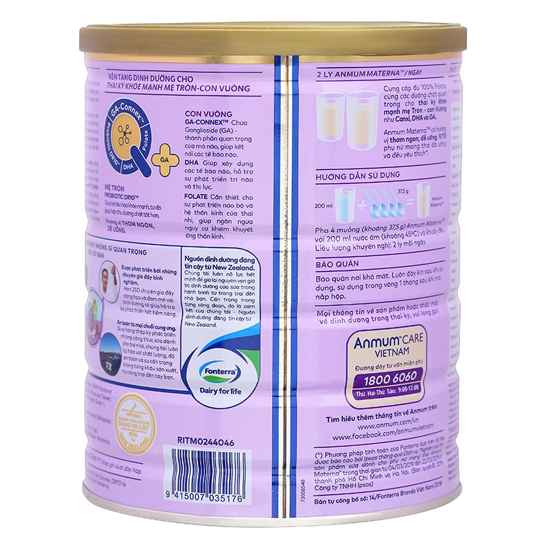 Sữa bầu Anmum Materna hương vani 800g 4