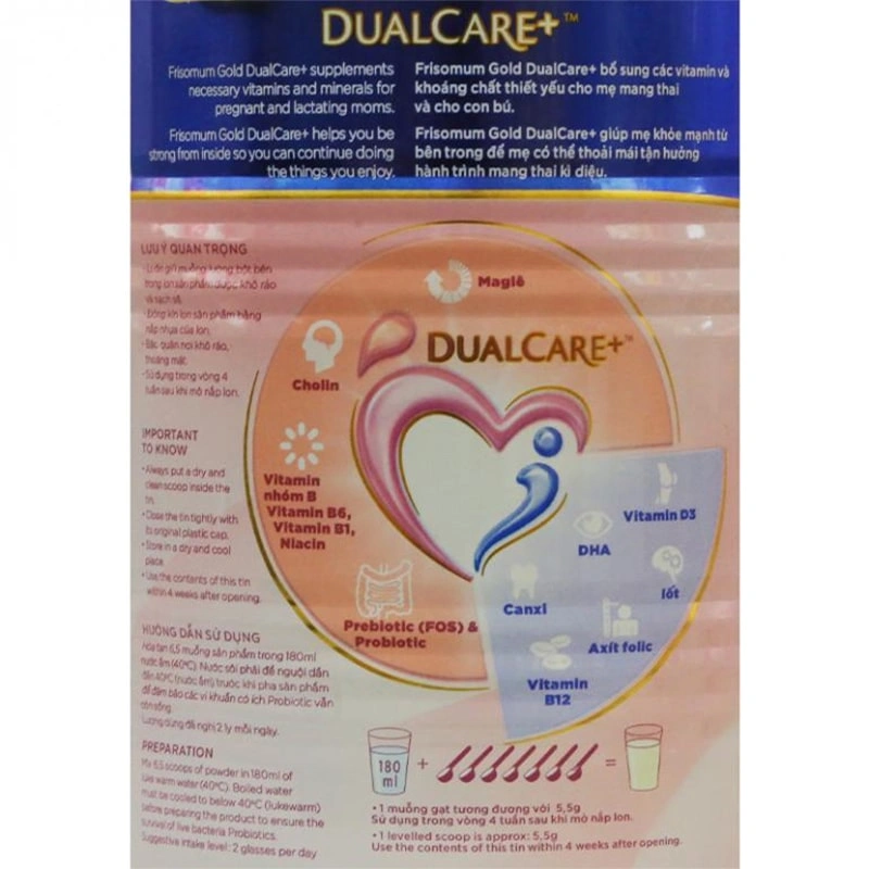 Combo 2 hộp sữa bầu Friso Gold Mum hương cam 900g 12