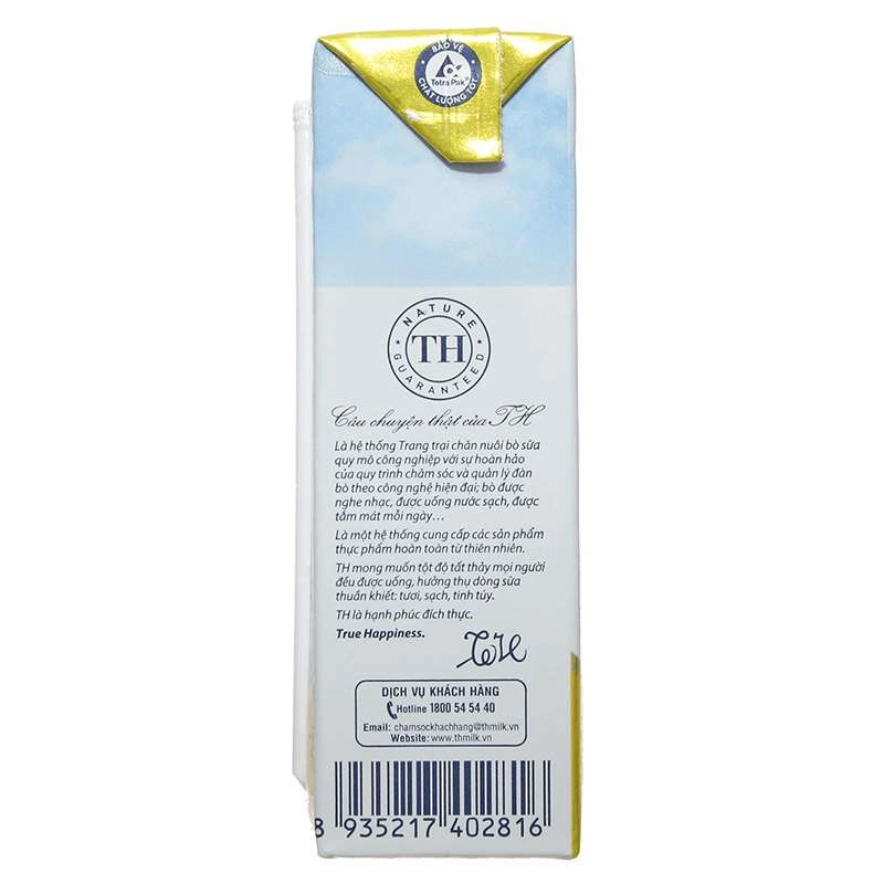 Lốc 4 hộp sữa tươi tiệt trùng TH true MILK TOPKID Organic có đường hương kem vanilla tự nhiên 180 ml (từ 1 tuổi) 18