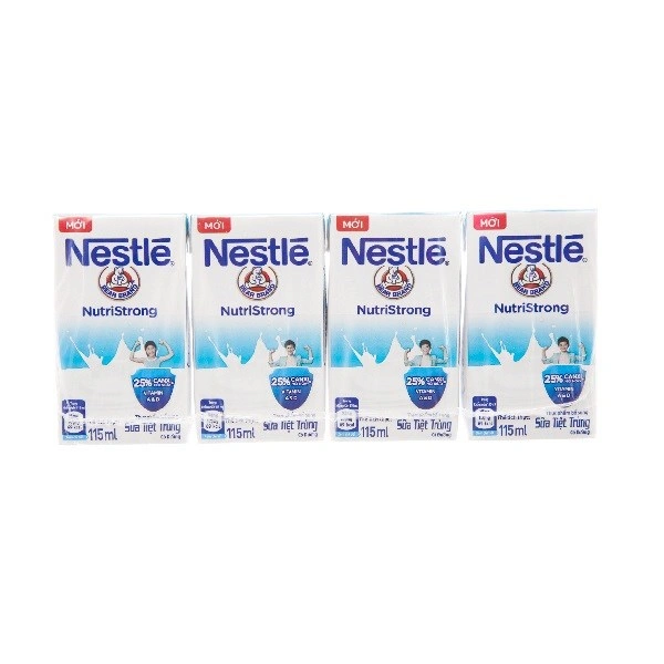 Lốc 4 hộp sữa tươi Nestlé NutriStrong có đường hương tự nhiên 115 ml 1