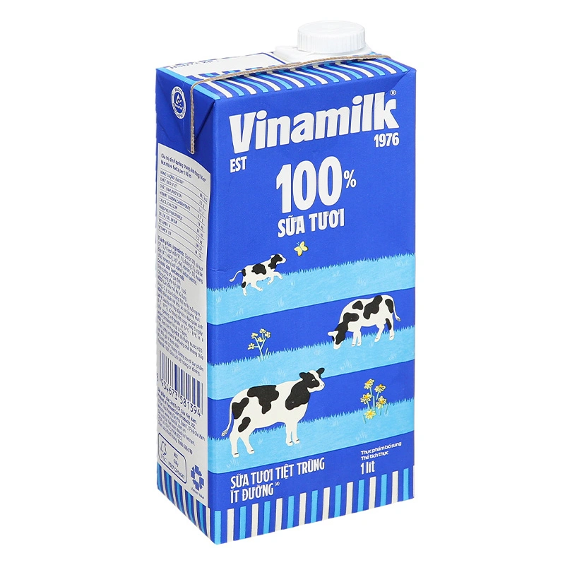 Sữa tươi tiệt trùng Vinamilk ít đường 1 lít (từ 1 tuổi) 12