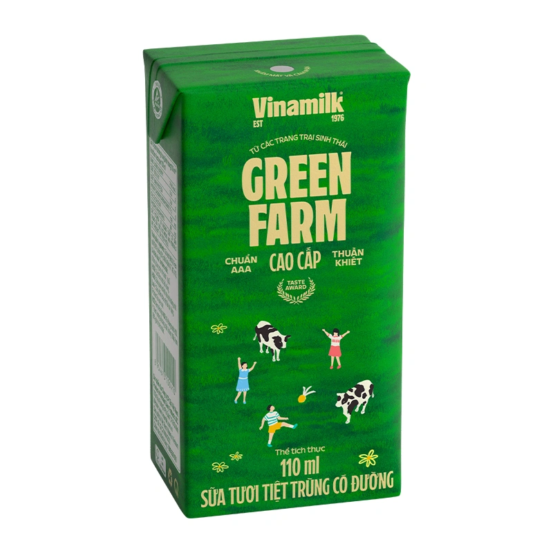 Lốc 4 hộp sữa tươi tiệt trùng Vinamilk Green Farm có đường 110 ml (từ 1 tuổi) 2