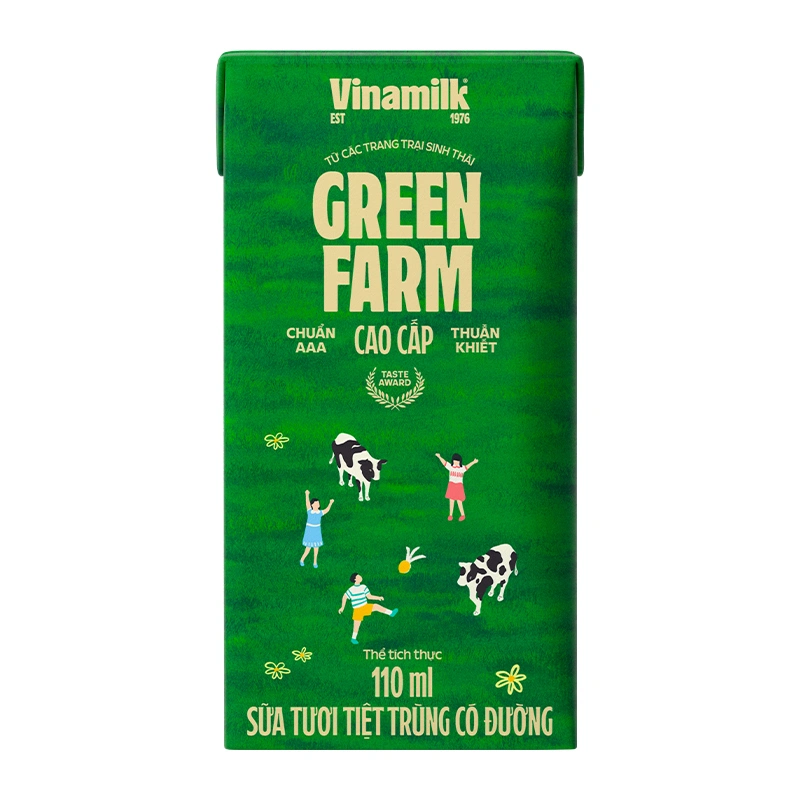 Thùng 48 hộp sữa tươi tiệt trùng Vinamilk Green Farm có đường 110 ml (từ 1 tuổi) 6