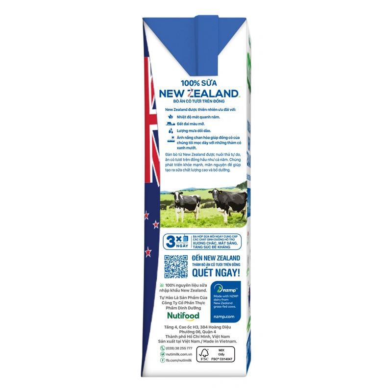 Thùng 48 hộp sữa tiệt trùng Nutimilk New Zealand ít đường 180 ml (từ 1 tuổi) 16
