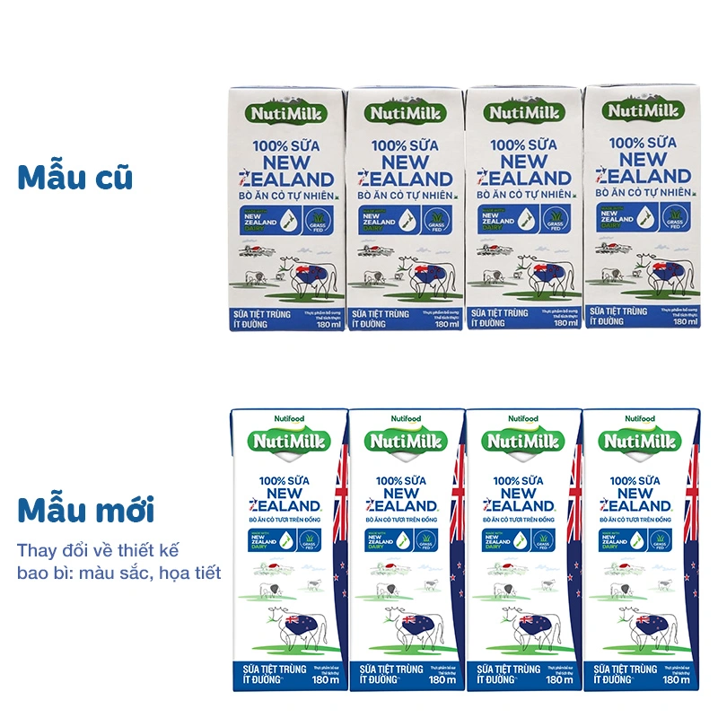 Thùng 48 hộp sữa tiệt trùng Nutimilk New Zealand ít đường 180 ml (từ 1 tuổi) 3