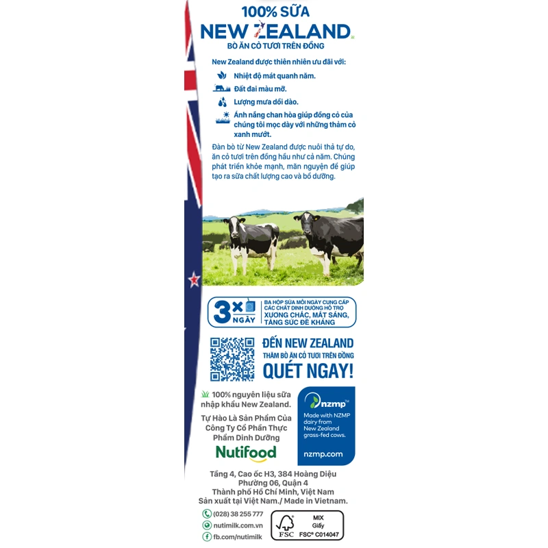 Thùng 48 hộp sữa tiệt trùng Nutimilk New Zealand ít đường 180 ml (từ 1 tuổi) 10