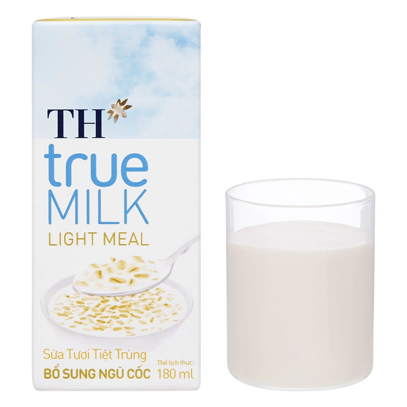 Thùng 48 hộp sữa tươi tiệt trùng TH true MILK Light Meal ngũ cốc ít đường 180 ml (từ 1 tuổi) 13