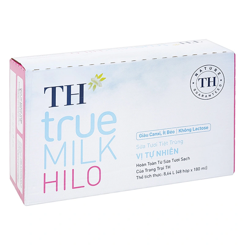 Lốc 4 hộp sữa tươi tiệt trùng TH true MILK Hilo không đường 180 ml (từ 1 tuổi) 13