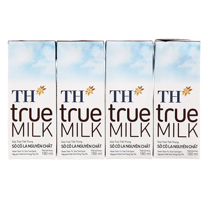 Lốc 4 hộp sữa tươi tiệt trùng TH true MILK có đường hương socola 180 ml (từ 1 tuổi) 2