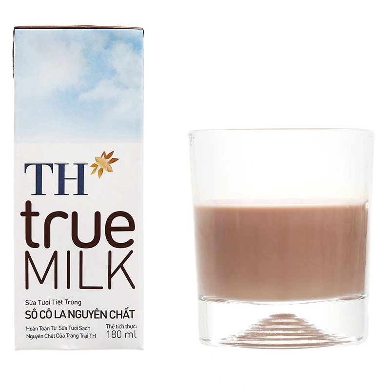 Thùng 48 hộp sữa tươi tiệt trùng TH true MILK có đường hương socola 180 ml (từ 1 tuổi) 9