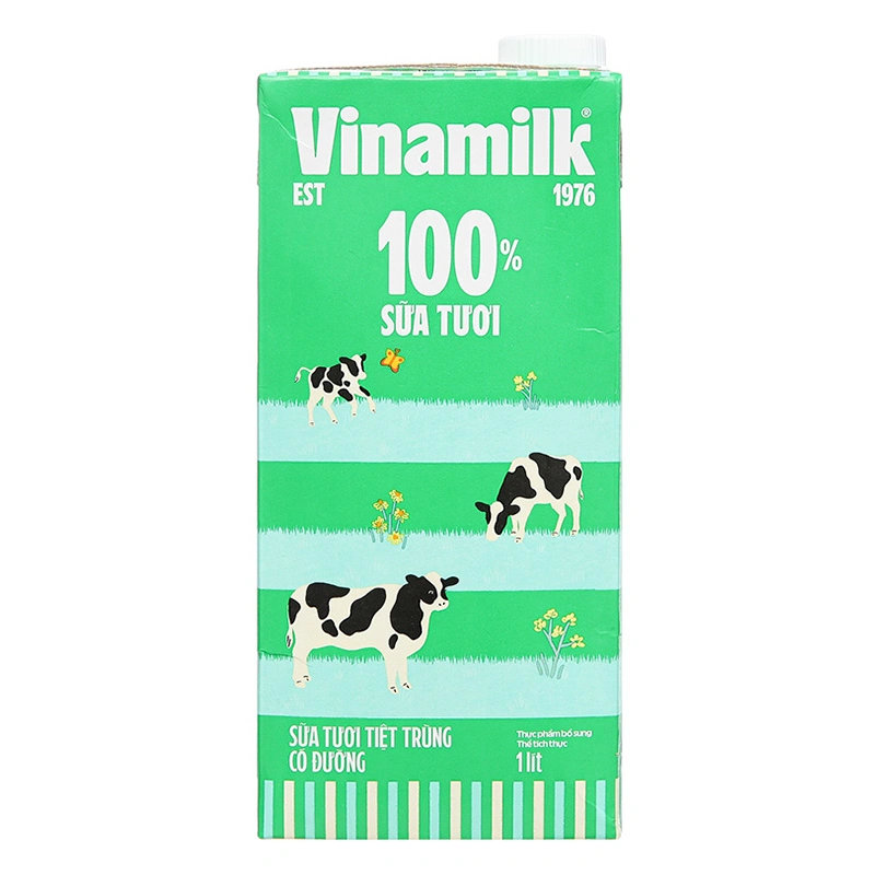 Thùng 12 hộp sữa tươi tiệt trùng Vinamilk có đường 1 lít (từ 1 tuổi) 4