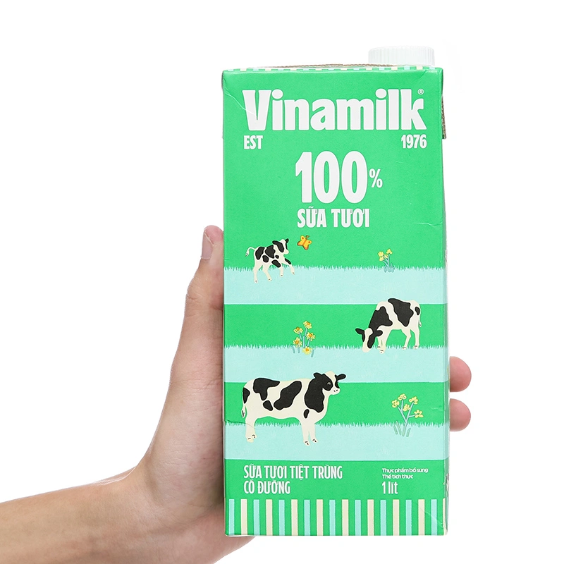 Thùng 12 hộp sữa tươi tiệt trùng Vinamilk có đường 1 lít (từ 1 tuổi) 9