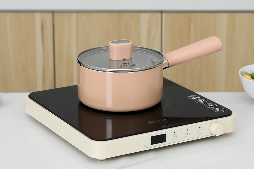 Bộ chảo quánh nhôm chống dính nắp kính Elmich Baby EL-1169AP 11