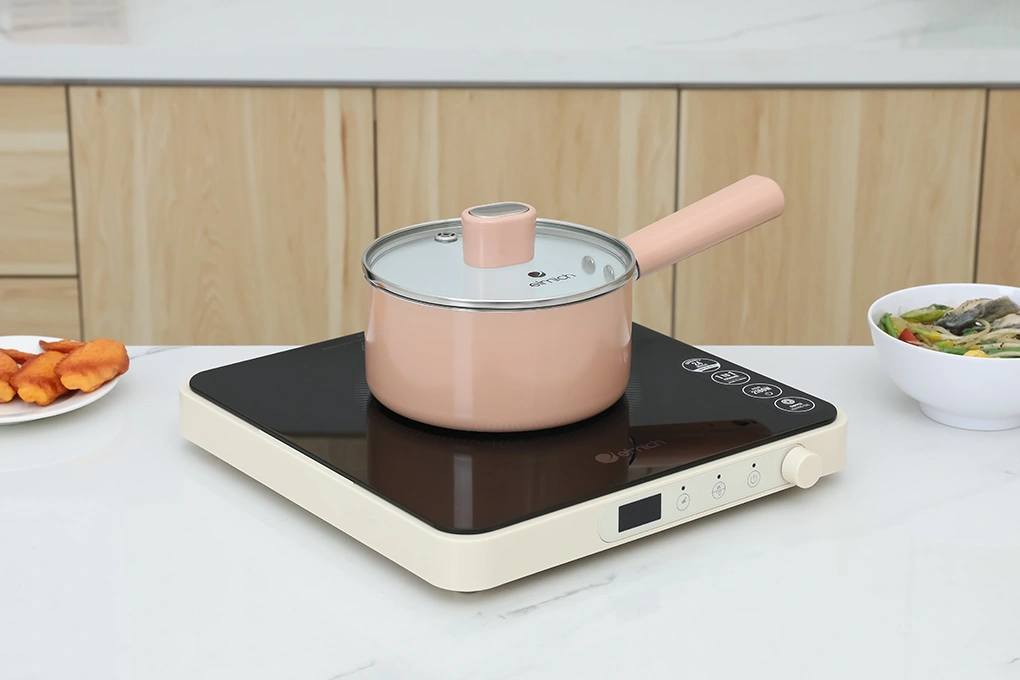 Bộ chảo quánh nhôm chống dính nắp kính Elmich Baby EL-1169AP 5