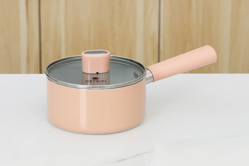 Bộ chảo quánh nhôm chống dính nắp kính Elmich Baby EL-1169AP 9