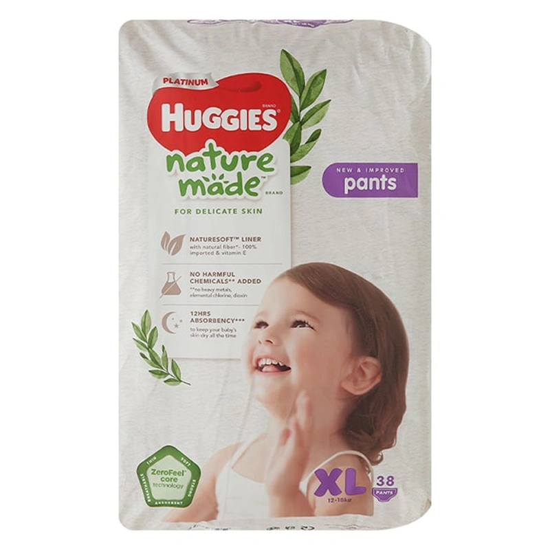 Tã quần Huggies Platinum nature made siêu cao cấp size XL 38 miếng (12 - 18 kg) 2
