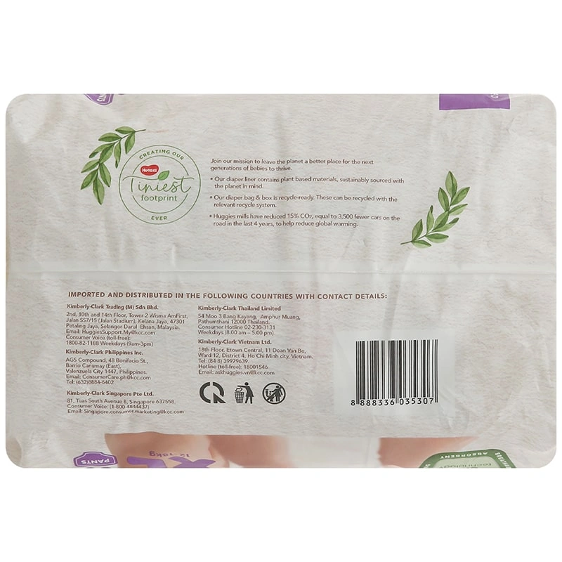 Tã quần Huggies Platinum nature made siêu cao cấp size XL 38 miếng (12 - 18 kg) 4